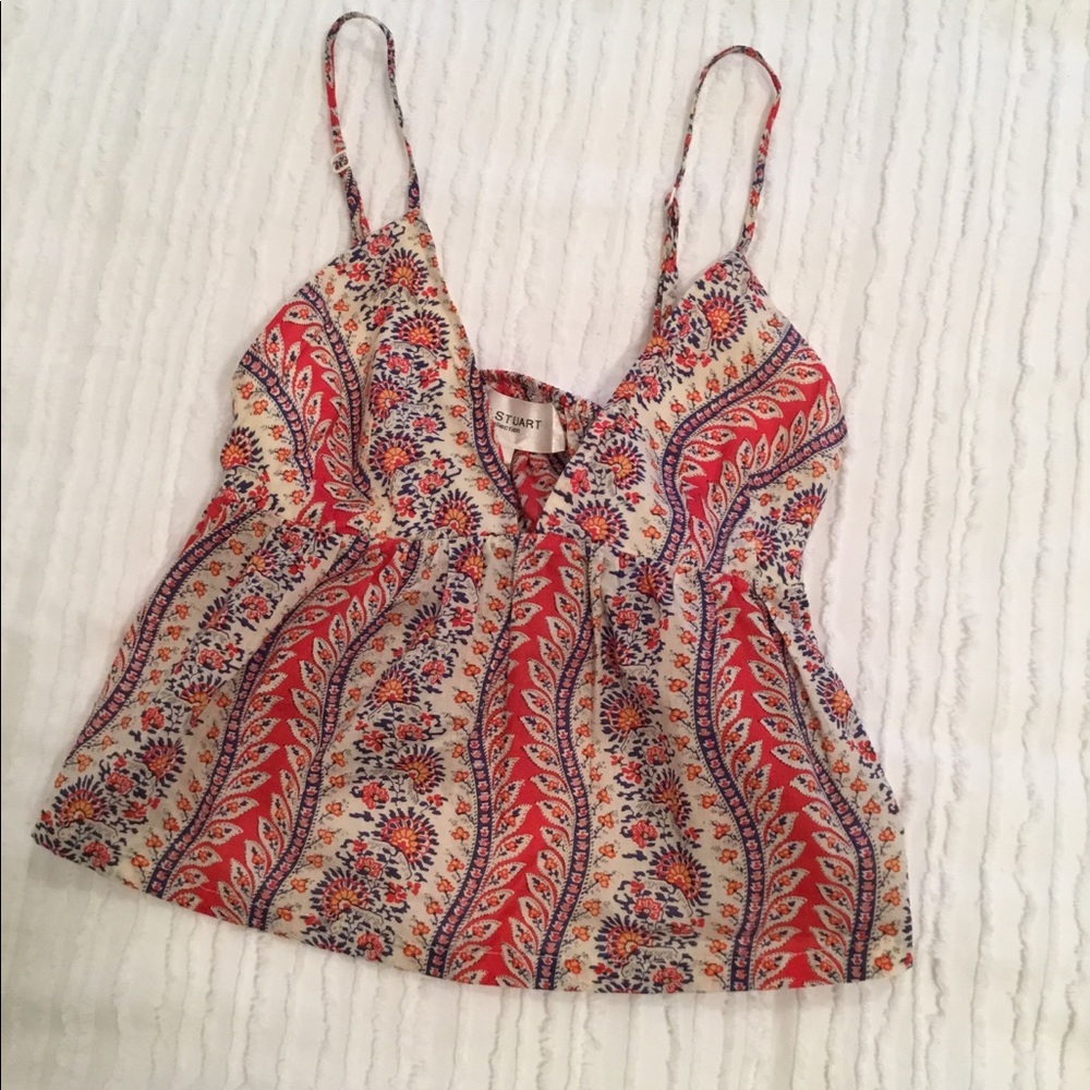 Jill Stuart paisley crop top